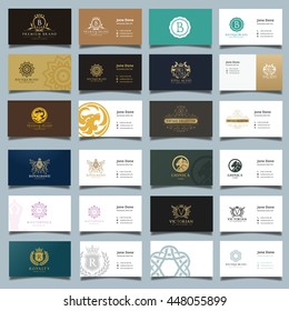 Logo And Business Card Template Set  For Luxury Spa And Hotel Identity