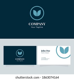 Fondo del vector de logotipos y tarjetas de visita. Tarjeta de presentación simple con plantilla de diseño de logotipo