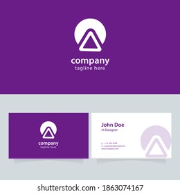 Logo and Business Card Vector Background. Simple Business Card with Logo design template