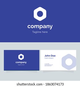 Logo and Business Card Vector Background. Simple Business Card with Logo design template