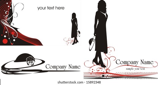 Logo for business cards. Fashion style. Vector