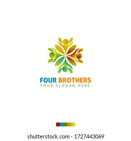 Logo business company vector icon design, Logo organization gradient 3D, club, abstrack logo.