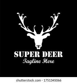 Logo for business is a Deer illustration. Deer Vector Logo.