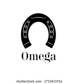 Logo for business horseshoe omega