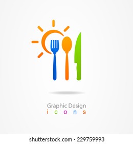 Logo business kitchenware icon web
