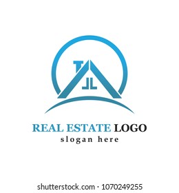 Logo business modern 2018. Abstract Houses and skyscrapers Logo on the Simple mountain with modern style for real estate industrial company. Isolated vector illustration home logo icon