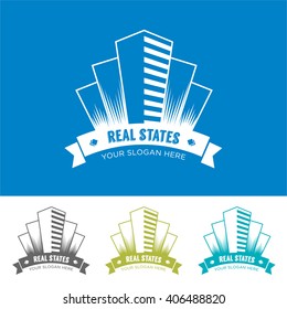 Logo Business Real State Skyscrape Symbol / Icon Isolated, Building. Template