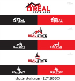 Logo Business Real State Skyscraper & House Symbol Icon Isolated in Vector Template