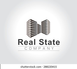 Logo Business Real State Skyscraper Symbol / Icon Isolated, Building. Template