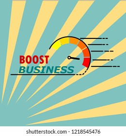 logo business speed up ,vector illustration.