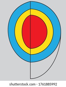 logotipo para símbolo de negocio concepto de círculo vector semicírculo redondo