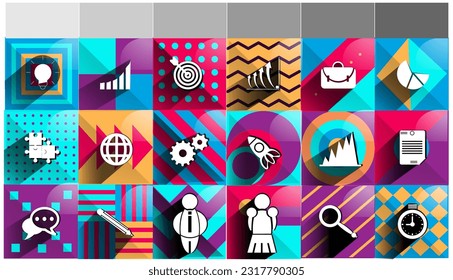 LOGO  business.illustration for decoration. abstract patterns that let the colors stand out.creativity from wall to wall A modern collage that combines different visual elements.