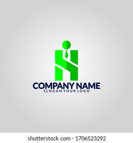 a logo of a businessman which resembles letter "S","X" or "H"