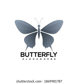 Logo butterfly Colorful Gradient Design Vector