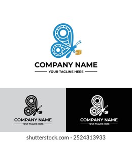 Logo Borboleta segure caixa de correio expresso