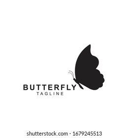logo butterfly icon vector design animals Silhouette