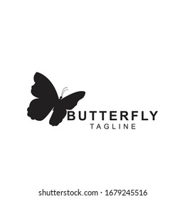 logo butterfly icon vector design animals Silhouette