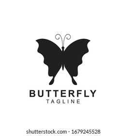 logo butterfly icon vector design animals Silhouette