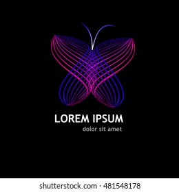 Logo Butterfly lines. Vector
