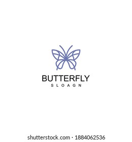 Logo butterfly minimalist vector line 
