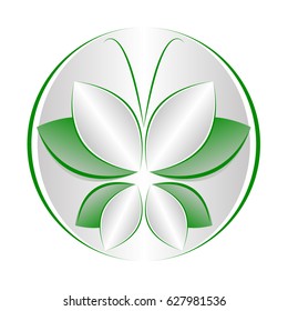 Logo, butterfly sign. Happy life. Beauty. Logo for spa salons or beauty salons. Vector illustration.