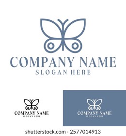 Logo Butterfly Vintage Luxury Logo for Spa, Beauty, Farm, Natural