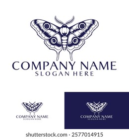 Logo Butterfly Vintage Luxury Logo for Spa, Beauty, Farm, Natural