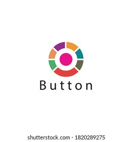 logo button illustration color circle icon design vector
