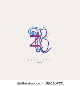 logo bz, zb minimalist and unique with elegant lines