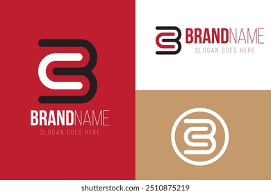 Logotipo con letras C y B, simple y minimalista, adecuado para logotipos de empresa 