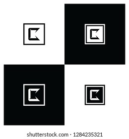 logo C black and white background