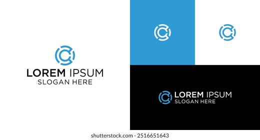 logotipo C. Tecnologia de circuito logotipo vetor