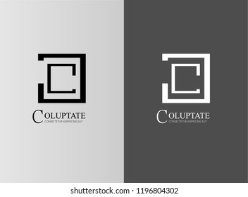 Logo C and company design,on gray and White background,Creative art vector eps 10