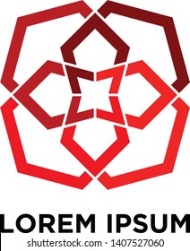 logo c in the form of an abstract hexagon