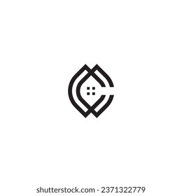 Logo c initial c double cc art design illustration