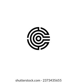 Logo c initial c modern design identity technology