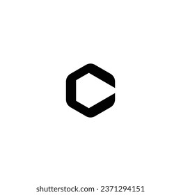 Logo c initial c simply concept design art vektor