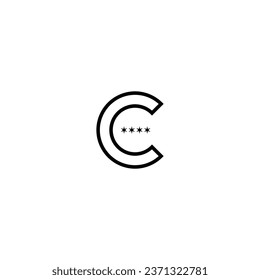 Logo c initial c with stars icon 
