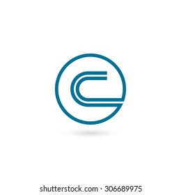 Logo C letter. Isolated on white background. Vector illustration, eps 10.