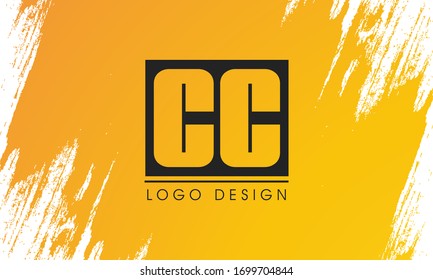 Monograma C letra moderna, emblema elegante de tarjeta de presentación en formato CC, símbolo de líneas superpuestas
