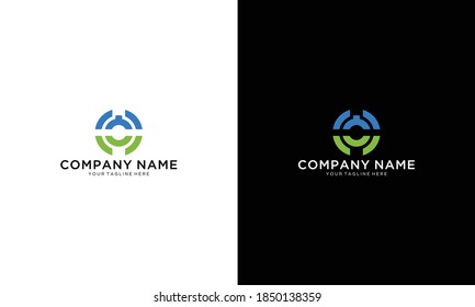 Logo C monogram modern letter, CC mockup elegant business card emblem, overlapping lines symbol