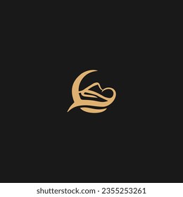 Logo C Sleep monogram modern letter, elegant business, 