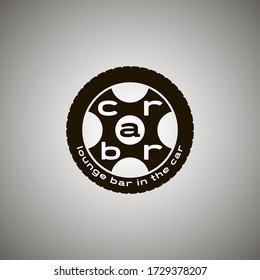Logo for a cafe or bar. The interior and style of the establishment is associated with cars.