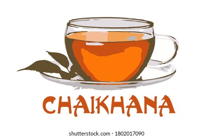 Logo for cafe Cup of fragrant tea