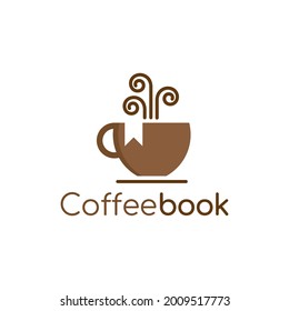 Logo for cafe with library concept