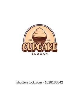 Logo Cake Illustration, Icon & Vector Cup Cake, Logo Product Premium