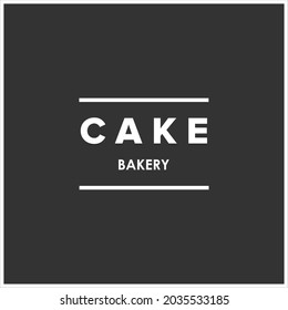 logo cake, lettering typography. Ideal for  logo banner tag Celebration illustration, logotype, badge, icon, card, postcard, etc
