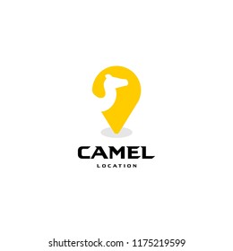 logo camel location on isolated white background