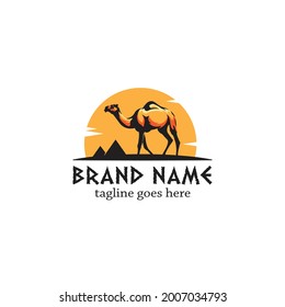 A logo with camel as the object