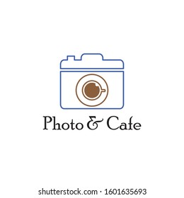 Logo camera coffee cafe restaurant studio photo